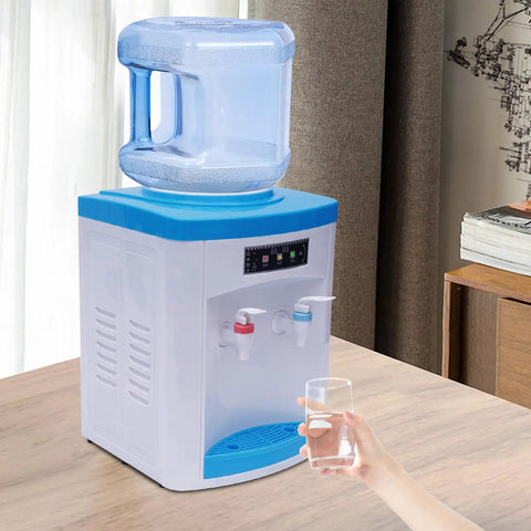 Compact 110V 550W Portable Countertop Water Dispenser With Hot And Cold Water Tiny Desk Side Hydration Station in use