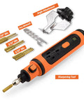 Must Have Pro Grade Electric Chainsaw Sharpener Kit With Titanium Diamond Stones And Wrench, Type C Cable, angle adapter, wrench