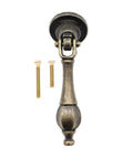 Antique Vintage Pulls With Pendant For Dresser Drawer Cabinet Furniture Bronze Zinc Alloy 5 Pack Includes Screws For Easy Installation