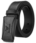 TSA Approved Nickel Free Hypoallergenic Plastic Belt With No Metal Buckle For Men Black Leather Look Breeze Through Airport Security