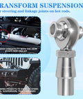 Heavy Duty 3/4 Inch Chromoly Heim Joint Rod End With Lock Nut For Panhard Suspension close-up view showcasing custom design and durability.