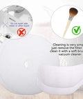 25 Piece Cloth Dryer Filter Replacement Set Including 20 Exhaust Filters And 5 Air Intake Filters For Panda Magic Chef Sonya Avant Dryers Huge Compatibility Pro Grade Fit Ultra Easy Install Keeps Your Dryer Running Smooth And Efficient with cleaning instructions shown.