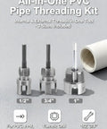 All In One Pipe Threader And Tapping Kit For Half Inch, Three Quarter Inch, And One Inch Dies Works With Electric Drills.
