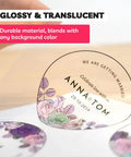 Ultra Clear Sticker Paper For Inkjet Printers 20 Sheets Transparent Glossy Printable Vinyl 8.5 By 11 in use with floral design
