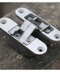 Interior Wood Door With SUS 304 Hidden Hinge Stainless Steel Concealed Hardware close-up