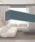 Two In One Sliding Barn Door Track Rock Solid Aluminum Build With Smooth As Butter Gliders For Whisper Quiet Bedroom Curtains Fresh Green Cuttable Ceiling Rail Super Simple Diy Install, showing ceiling rail and glides.