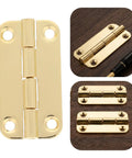 Old School Rustic 12 Pack Antique Cabinet Hinges For Wood Jewelry Boxes And Office Cabinets Gold Iron Four Hole Rounded Corner Hinges