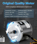 Condenser Fan Motor Hvac Replacement Heavy Duty Copper Winding delivers serious performance with 1/10 HP 1100 RPM specs.
