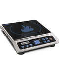 Induction Cooktop Pro Grade 1800W Commercial Burner With Premium Glass And Large Heating Coil NSF Certified Chef Edition For Restaurant And Hotel Kitchens Fast Precise Heat, black with digital controls.
