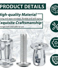 80 Piece Expansion Screw Petal Nut Kit For M4-20 M4-25 M5-25 M6-25 Sizes with galvanized finish features durable, anti-aging design