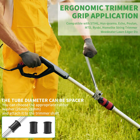 Ergonomic Back Saver Handle Extension For Weed Eaters And String Trimmers Fits Most Shaft Sizes 26mm Or 28mm Easy Install