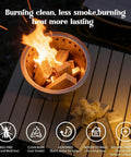 Mini Fire Stick Kit With Fire Starter And Tongs Kiln Dried Pine Firewood Four Inch Sticks For Wood Stoves Campfires Tabletop Fire Pits Fireplaces Solo Stove Accessories 10 Lb Box With 130 To 140 Pieces in use