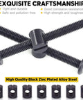 Built Tough M6 X 60mm Hex Socket Cap Bolts And Barrel Nuts Kit With Allen Key Black Zinc Plated hardware for furniture