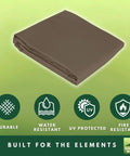 Folded Heavy Duty RipLock 350 Replacement Canopy Top Cover For Abba Patio 3 Person Swing APSW09T Nutmeg Custom Fit