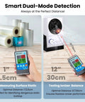 Genuine Static Meter And Electrostatic Fieldmeter For Quick ESD Touch Ups measuring static at 1 inch and ion balance at 12 inches.
