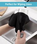 Premium Microfiber Cleaning Cloths 150 Pack 11.5 By 11.5 Inches Lint Free Streak Free Soft Rags used for drying glassware in kitchen