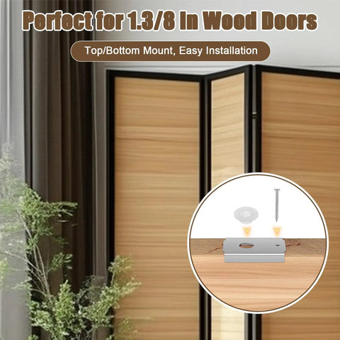 Beefy Stainless Steel Bi Fold Door Repair Kit for 1-3/8 Inch Wood Doors Top Or Bottom Mount Closet Hardware