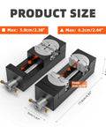 Image showing two Self Adjusting Fractal Vise With Silicone Plugs For Non Marring Secure Grip Do It All Mini Drill Press And Bench Vise Clamps.