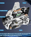 Cutaway view of Beefed Up 130 Amp High Output Alternator Replacement For Odyssey V6 3 5L 2014 2015 2016 2017 Drop In Fit