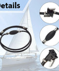 Outboard Fuel Line Kit With 5/16 Inch Hose 8mm 7.5 Foot Length Rubber Primer Bulb Steel Clamps And Connectors For Johnson Evinrude