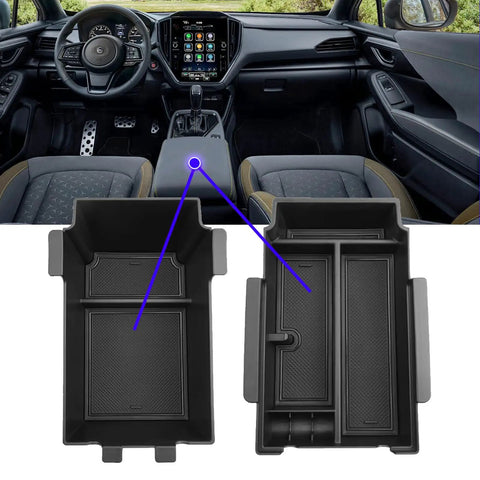 Subaru Crosstrek Center Console Organizer Tray Dual Layer Storage Box For 2024 2025 2026 Models Fits Impreza And Crosstrek