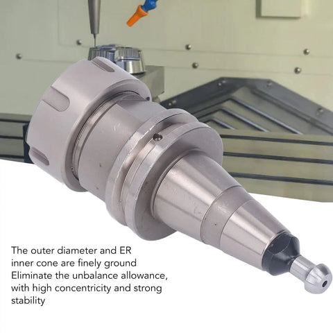 Heavy Duty CNC Lathe Collet Chuck Holder With Rust Resistant Precision Milling Tool Bracket for High Speed Grinding and Tough Machining Jobs, metallic design