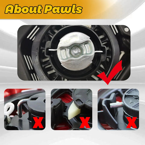 Heavy Duty Recoil Starter Compatible With Champion Generators 196cc 212cc 224cc Pull Start Assembly pawl mechanism detail.