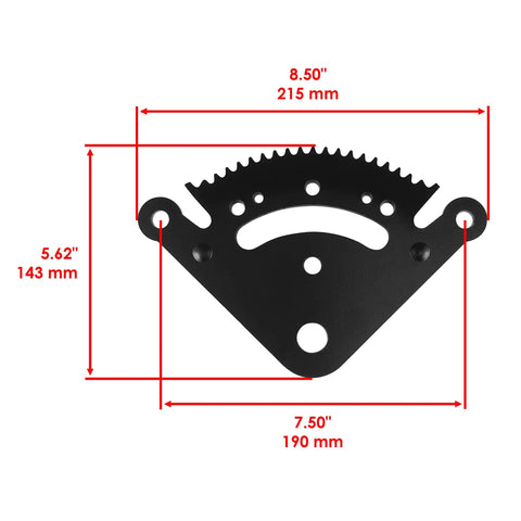 Beefed Up Steering Sector Drag Link Kit For John Deere Tractors D140 D150 D155 D160 D170 Direct Fit Replacement Includes Left And Right Drag Links Gear Plate Pinion And Bushings, black sector plate, 8.50 in