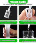 Silicone Siphon Pump And Flexible Transfer Hose Makes Quick Work Of Fluid Extraction Includes Built In Filter Clip showing steps for use.