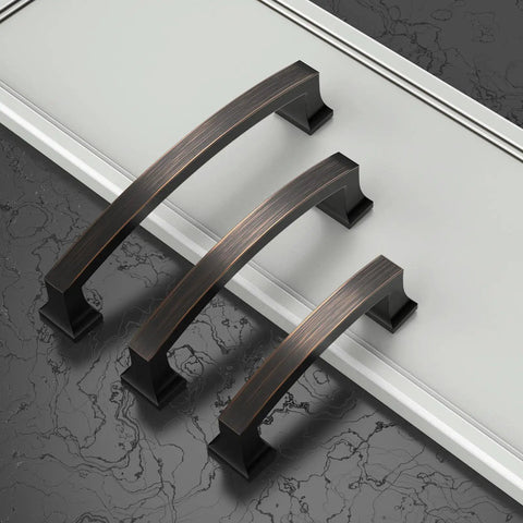 10 Pack 4 Inch Oil Rubbed Bronze Cabinet Pulls For Kitchen Cabinets And Drawers, 4 Inch Hole Centers, Dope Durable Metal Hardware