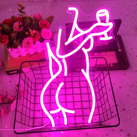 Lady Back Neon Sign Dimmable LED Neon Light Sexy Lady Decor For Bedroom Bar Party Ideal For Man Cave Home Decor Gift Bright Colorful Neon Wall Art Glow