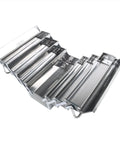 No Fuss Folding Stainless Steel Gear Case With Easy Grip Carry Handle Four Tier Seven Tray Knockout Mobile Storage Bin open shelves