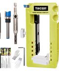 Door Hinge Router Template Kit With Clamps And Mortise Jig For Quick Ninety Degree Hinge Mounting, green plastic holder