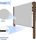 Details of 12x12 Ft Outdoor Shade Canopy Cover Waterproof UV Blocking With Grommets And Weighted Rods Breathable Heavy Duty Polyester