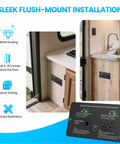 2 In 1 RV Road Trip Ready Carbon Monoxide And Propane Gas Alarm With Separate LED Indicator Light installed in RV kitchen