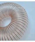 Heavy Duty Flexible Vacuum Hose Extension With Secure Clamps Puncture Resistant Polyurethane Ducting For Woodworking Shop Tools And Dryers Crushes Dust No Sweat close-up showing flexible tubing structure.