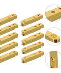 Durable Zinc Alloy 90 Degree Hinges For Wooden Boxes And Jewelry Cases With Soft Close Great For Cabinet Hardware And Miniature Furniture Diy Projects Desk Or Table Enthusiasts Antique Style Folding Hinge Set Coheali 10 Pack, showing gold zinc alloy hinges with soft-close feature, 10-pack set