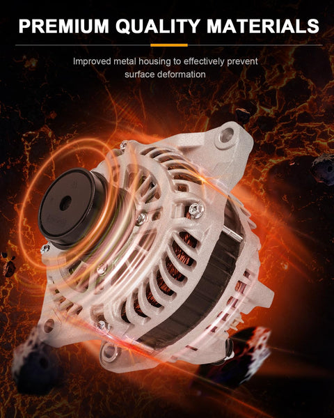 New Ready To Roll Alternator For Chrysler 200 And Sebring 2.4L 2007-2014 Compatible Models OE 11228 metal housing close-up