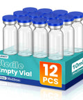 10mL Sterile Glass Vials With Self Healing Injection Ports And Sealing Caps Pack Of 12 on display box