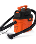 No Sweat Three Gallon Wet Dry Shop Vacuum Portable Corded Build With Smart Float Valve And Ten Foot Reach Comes Ready With Full Tool Kit for Auto cleanup.