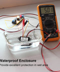 Waterproof 12V and 24V to 5V DC Converter With USB C Output 3A Max High Efficiency Up To 96 Percent in water test