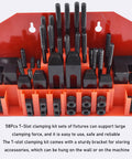 58 Piece T Slot Clamping Kit Set For Fixtures And Milling Pro Grade Step Hold Down Clamps Three Eighths Sixteen Stud Clamps