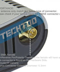 Close-up of a router showing the RP-SMA female connector for Dual Band 7dBi WiFi Antenna With RPSMA Connector For Router USB Adapter