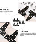 Rotating Concealed Cabinet Hinges Set Of Six Heavy Duty Door Fittings showing black iron hinges and material description