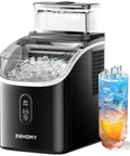Countertop Ice Maker Machine With External Water Tank, Two Easy Water Filling Options, Up To 34 Lbs Per Day, Black