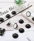 20 Pack Self Adhesive Cabinet Knobs Mini Pull Handles For Cabinets Drawers Wardrobes And Windows Black Plastic Finish