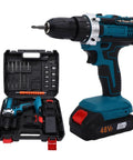 Tough As Nails Cordless Drill Set Featuring Dual Speed Control And Forward Reverse Switch Powered By Powerful Battery in toolkit