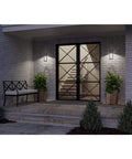 Modern Outdoor LED Sconce In Gray, Compact 12X5 Inch Wall Light, Weather Resistant Porch Accent, Z 1030 Series, Energy Efficient