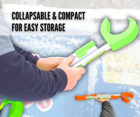 Heavy Duty Aluminum Dumpster Lid Prop Stick With Sturdy Grip For Trash And Recycling Bins, collapsible for easy storage.