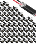 No Tool Needed Quick Connect Wire Connectors With Snap On Locking Buckle For LED Strip Lights Push In Electrical Connectors 50 Pack